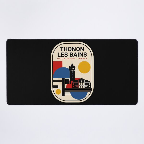 Item preview, Retro Thonon Les Bains Bauhaus Geometric Skyline designed and sold by k3rstman1.