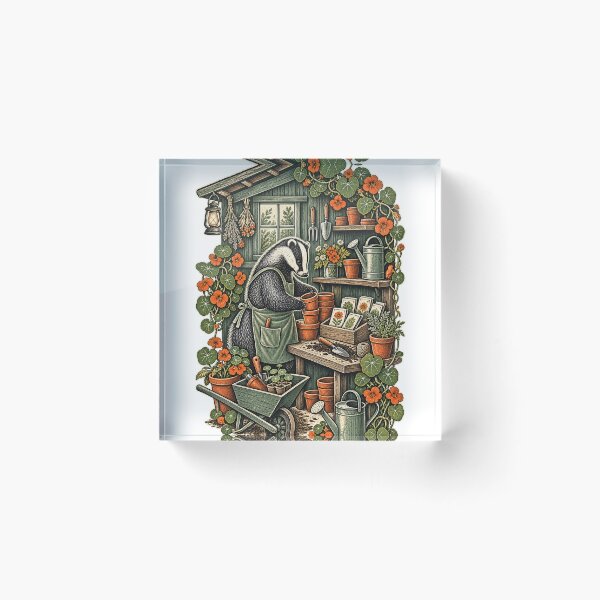 Item preview, Badger Potting Shed Botanical Garden designed and sold by SiripornSeaynng.
