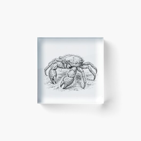 Item preview, Vintage Woodcut Yeti Crab Illustration designed and sold by DuckOddity.