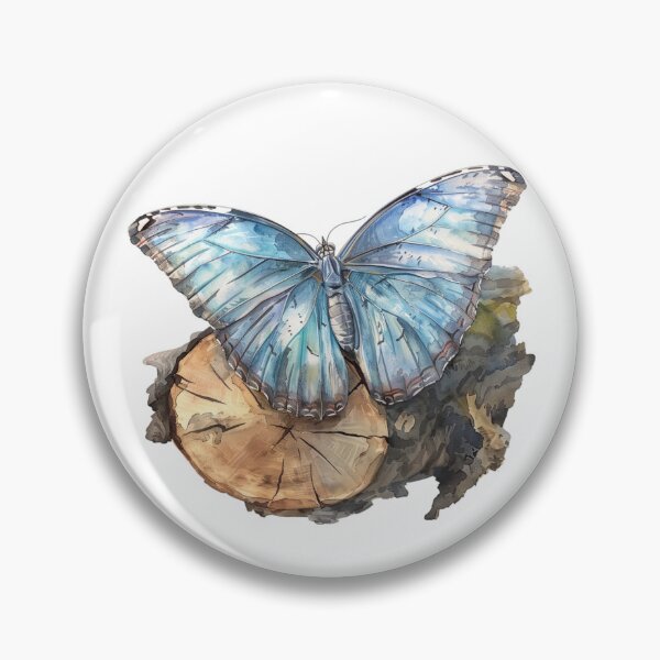 Item preview, Blue Butterfly | Elegant Nature Aesthetic Art designed and sold by Mandayartstudio.