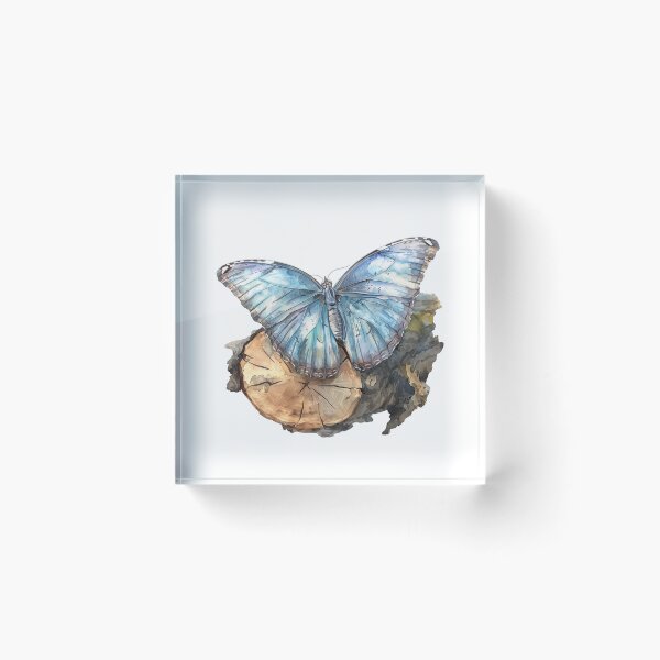 Item preview, Blue Butterfly | Elegant Nature Aesthetic Art designed and sold by Mandayartstudio.