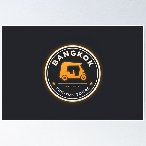 Item preview, Bangkok Tuk-Tuk Crest — Circular Badge Logo designed and sold by Shutter-Dragon.
