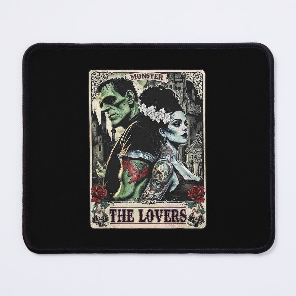 Item preview, Frankenstein and Bride The Lovers Tarot Card Gothic Romance designed and sold by nryum.