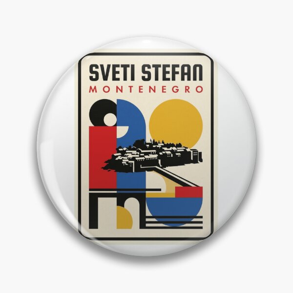 Item preview, Retro Sveti Stefan Bauhaus Geometric Skyline designed and sold by k3rstman1.