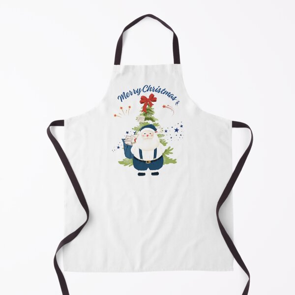 Item preview, Cute Blue Santa Claus with Christmas Tree and Letters - Merry Christmas Graphic designed and sold by poonzapoon.