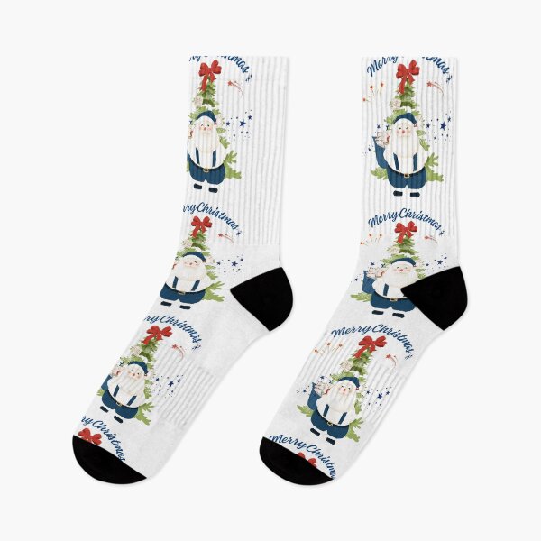 Item preview, Cute Blue Santa Claus with Christmas Tree and Letters - Merry Christmas Graphic designed and sold by poonzapoon.