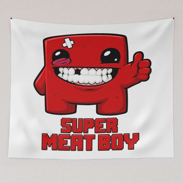 Item preview, Super Meat Boy Grinning Mascot designed and sold by Nature Explore Game.