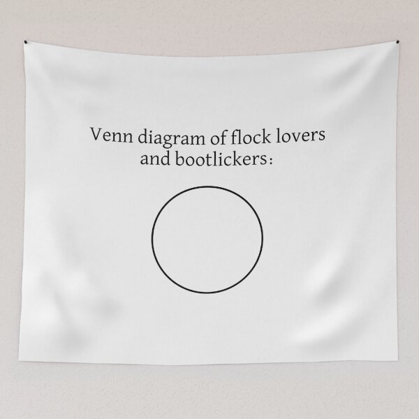 Item preview, Venn diagram of flock lovers and bootlickers designed and sold by pineforester.