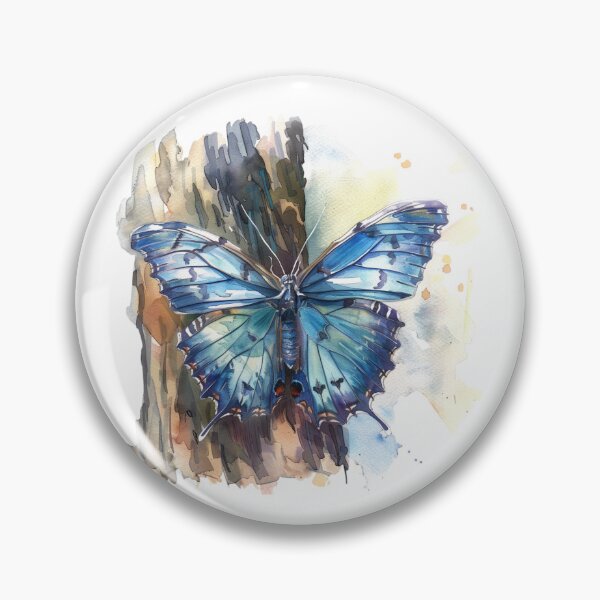 Item preview, Blue Butterfly | Elegant Nature Aesthetic Art designed and sold by Mandayartstudio.