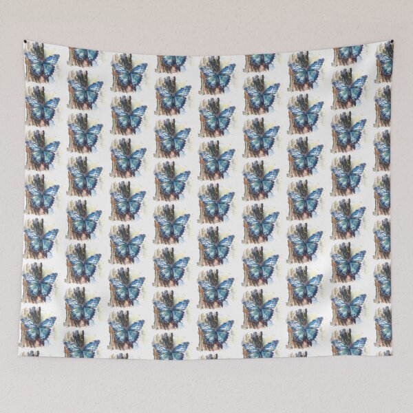Item preview, Blue Butterfly | Elegant Nature Aesthetic Art designed and sold by Mandayartstudio.