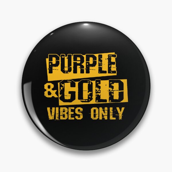 Item preview, Purple and Gold Vibes Only School Team Game Day Spirit designed and sold by nryum.