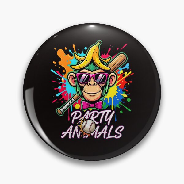 Item preview, Party Animals Monkey Baseball Banana Splash designed and sold by torildorxop.