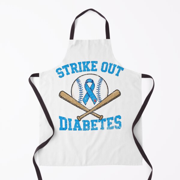 Item preview, Strike Out Diabetes Baseball Blue Ribbon Awareness Design designed and sold by QLShop.