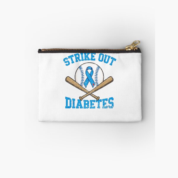 Item preview, Strike Out Diabetes Baseball Blue Ribbon Awareness Design designed and sold by QLShop.
