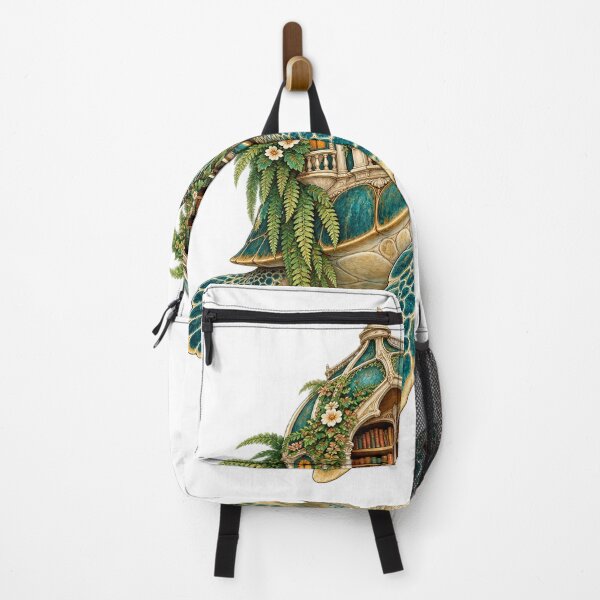 Item preview, The Wandering Library – Sea Turtle & Botanical Book Sanctuary designed and sold by Pixel & Ponder.