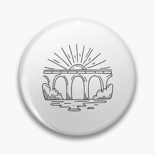Item preview, Warm Sunset Beyond Old Bridge designed and sold by rasagamastore.