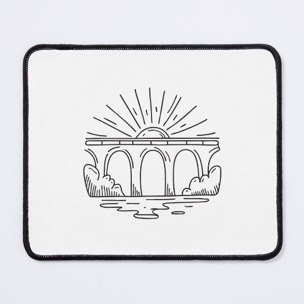 Item preview, Warm Sunset Beyond Old Bridge designed and sold by rasagamastore.
