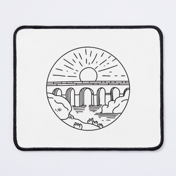 Item preview, Glowing Sunset Behind Stone Viaduct designed and sold by rasagamastore.