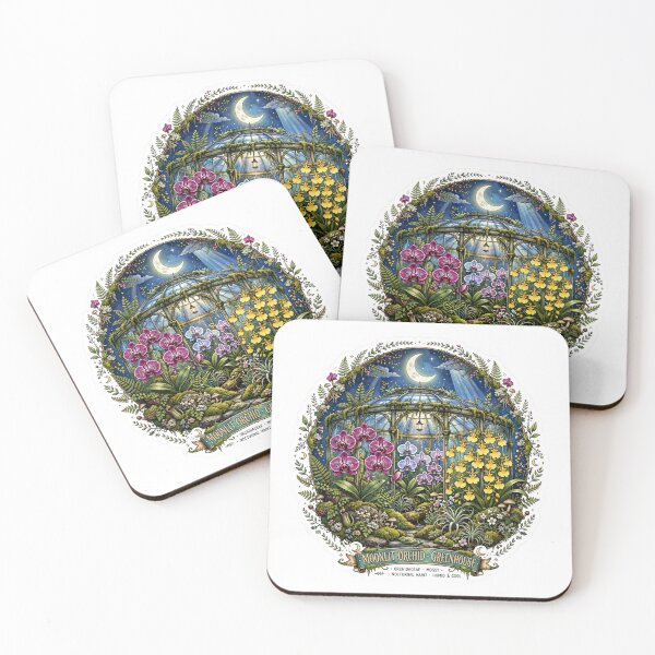 Item preview, Moonlit Orchid Greenhouse Flower Sticker designed and sold by FineLineBotanical .