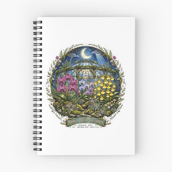 Item preview, Moonlit Orchid Greenhouse Flower Sticker designed and sold by RareBotanical .