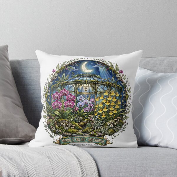 Item preview, Moonlit Orchid Greenhouse Flower Sticker designed and sold by RareBotanical .