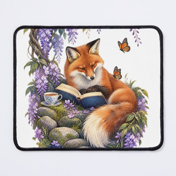 Item preview, Fox Reading Beneath Wisteria Garden designed and sold by SiripornSeaynng.