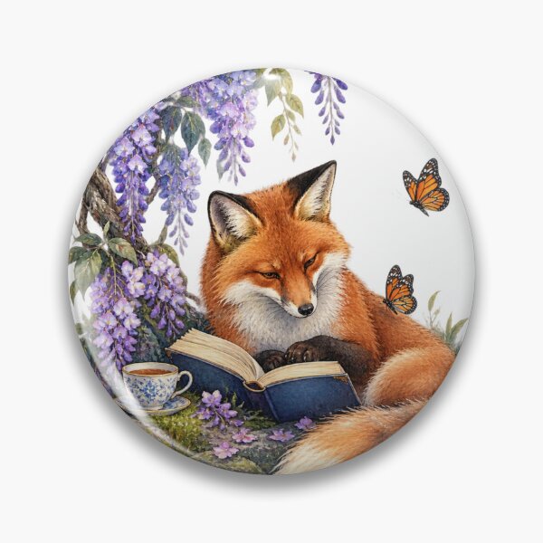 Item preview, Fox Reading Beneath Wisteria Garden designed and sold by SiripornSeaynng.
