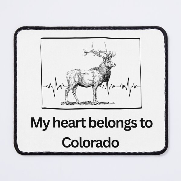 Item preview, My Heart Belongs to Colorado – Elk & Heartbeat Design designed and sold by GiftableGems.