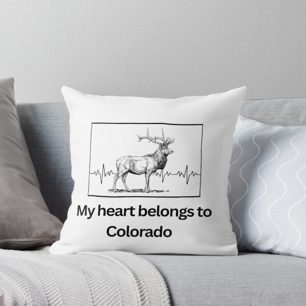 Item preview, My Heart Belongs to Colorado – Elk & Heartbeat Design designed and sold by GiftableGems.