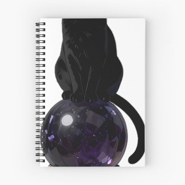 Item preview, Gothic Black Cat Amethyst Scrying Orb designed and sold by IllumeInk.