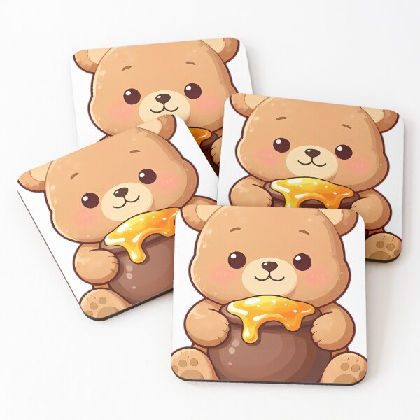Item preview, Cute Teddy Bear Cub Hugging Dripping Honey Pot designed and sold by pumsquare.