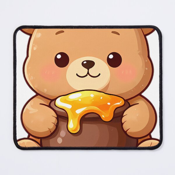 Item preview, Cute Teddy Bear Cub Hugging Dripping Honey Pot designed and sold by pumsquare.