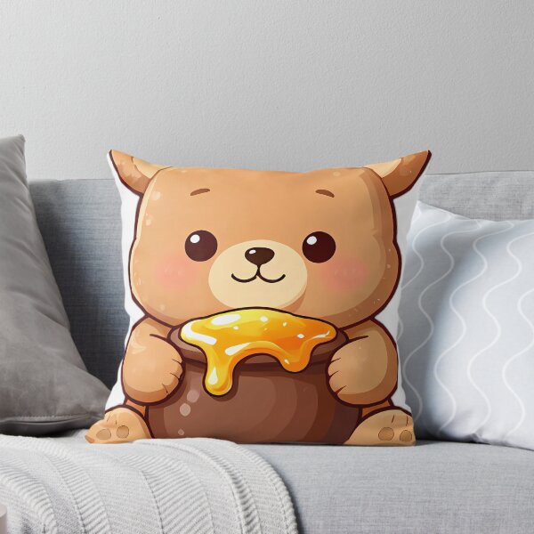 Item preview, Cute Teddy Bear Cub Hugging Dripping Honey Pot designed and sold by pumsquare.