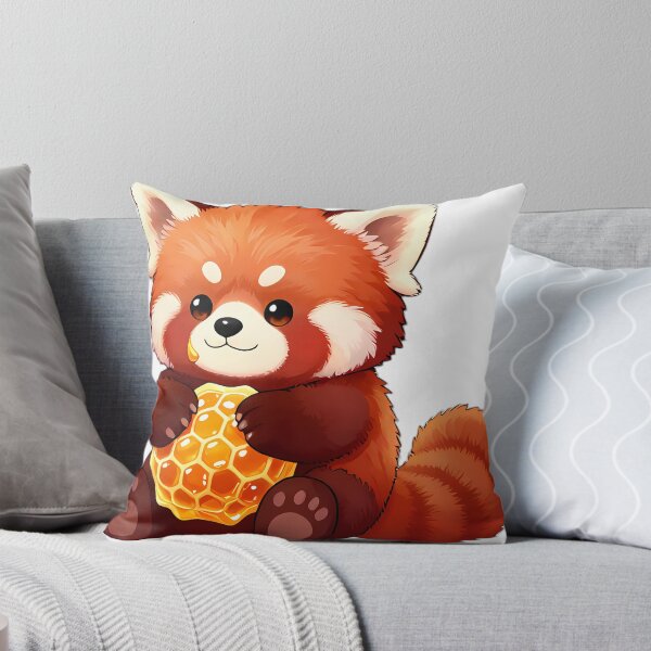 Item preview, Cute Baby Red Panda Hugging Golden Honeycomb designed and sold by pumsquare.