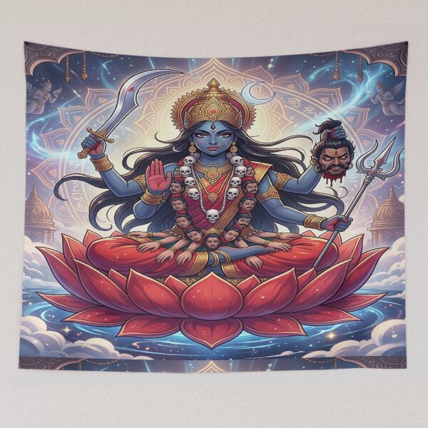 Item preview, Kali Goddess Seated on Lotus Throne designed and sold by Solomon-Ent-144.