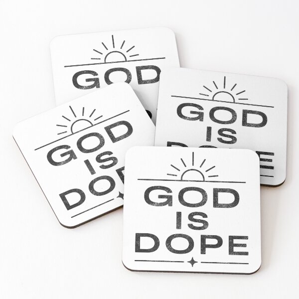 Item preview, God Is Dope Christian Faith Typography designed and sold by pixiedustpaint.