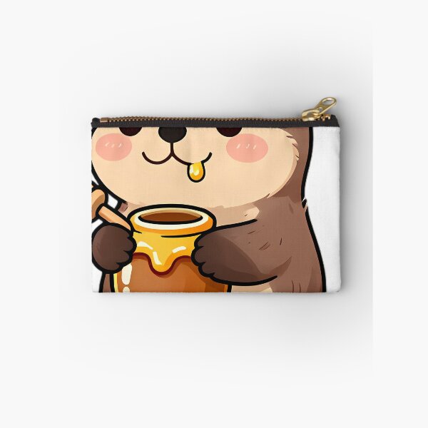 Item preview, Cute Sea Otter Floating with Honey Jar and Dipper designed and sold by pumsquare.