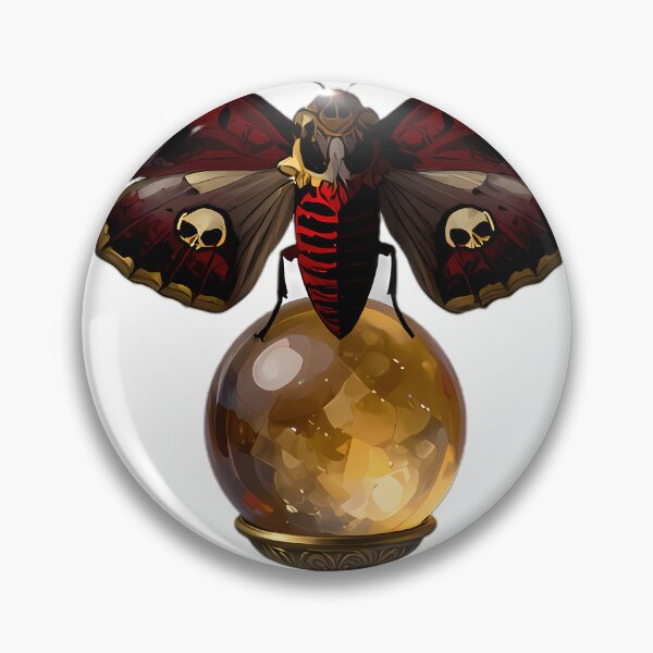 Item preview, Gothic Deaths Head Hawkmoth Amber Orb designed and sold by IllumeInk.