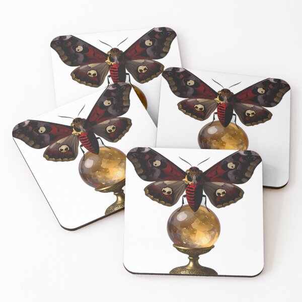 Item preview, Gothic Deaths Head Hawkmoth Amber Orb designed and sold by IllumeInk.