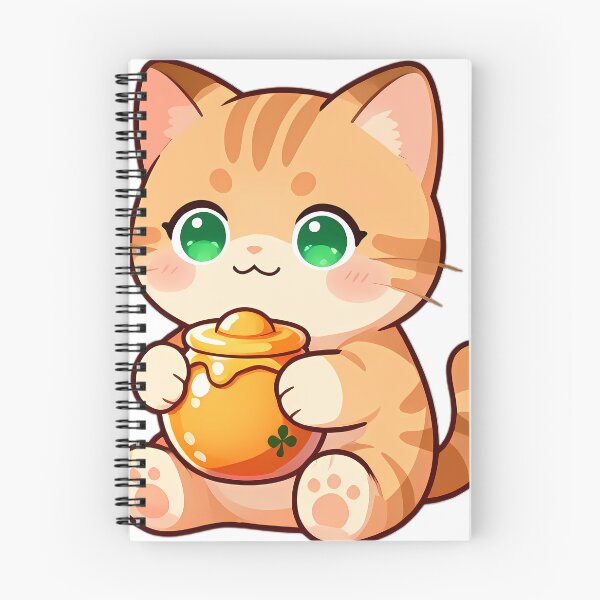Item preview, Cute Orange Tabby Kitten Hugging Honey Pot designed and sold by pumsquare.