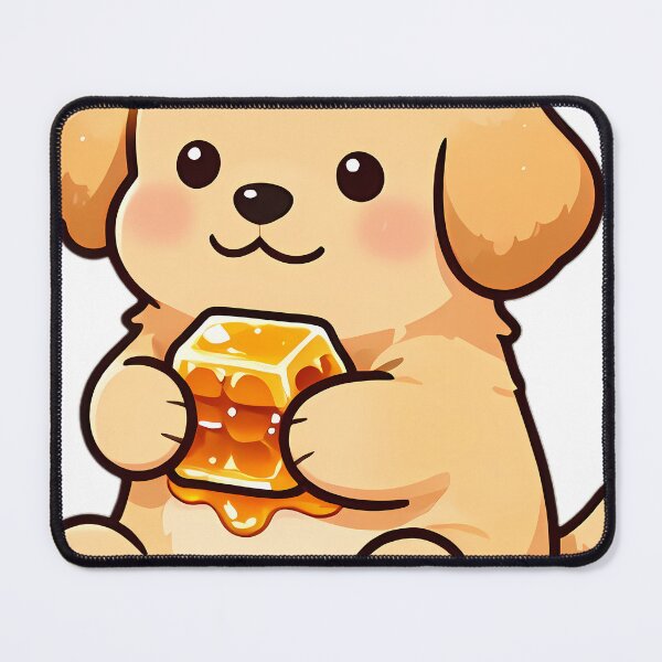 Item preview, Cute Golden Retriever Puppy Hugging Honeycomb designed and sold by pumsquare.