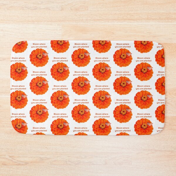 Item preview, Bloom where you are planted, Orange flower with moth designed and sold by Josephine Ethereal.