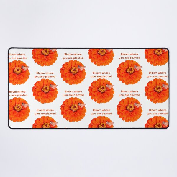 Item preview, Bloom where you are planted, Orange flower with moth designed and sold by Josephine Ethereal.