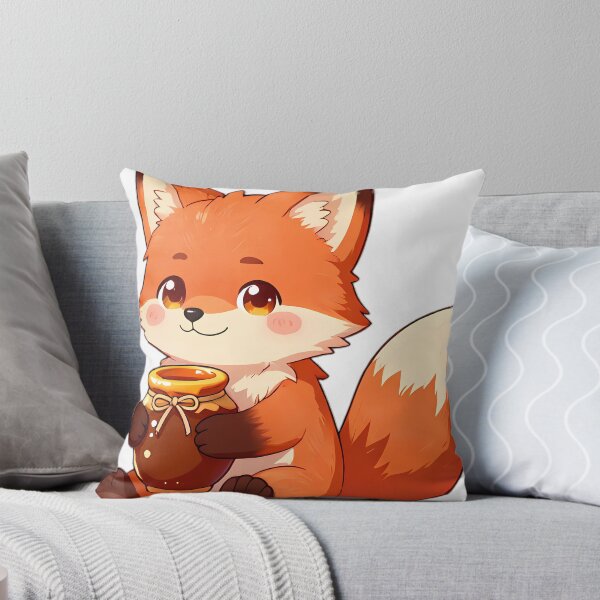 Item preview, Cute Baby Fox Kit Hugging Wildflower Honey Jar designed and sold by pumsquare.
