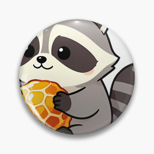 Item preview, Cute Chubby Raccoon Hugging Sweet Honeycomb designed and sold by pumsquare.