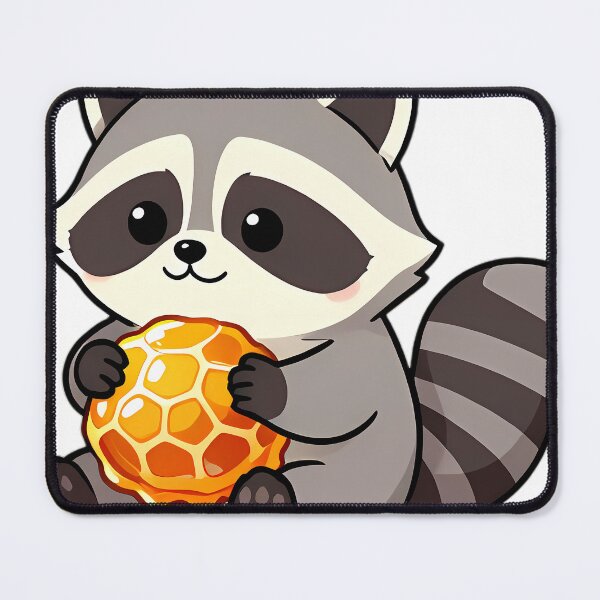 Item preview, Cute Chubby Raccoon Hugging Sweet Honeycomb designed and sold by pumsquare.