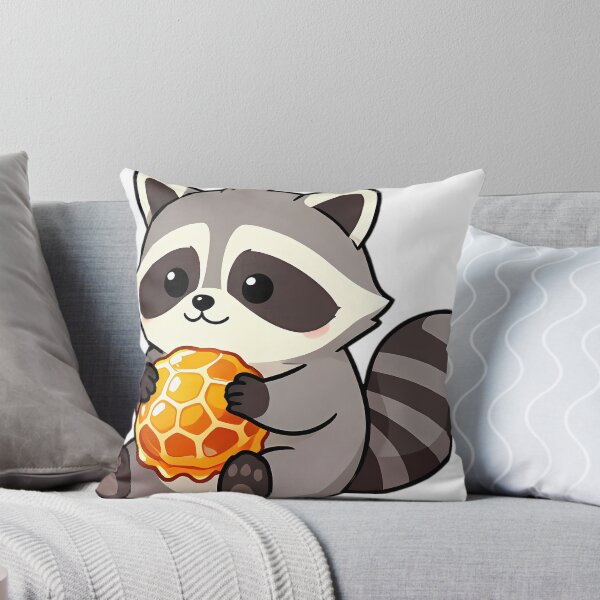 Item preview, Cute Chubby Raccoon Hugging Sweet Honeycomb designed and sold by pumsquare.