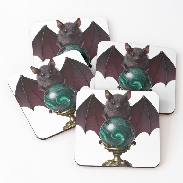 Item preview, Gothic Fruit Bat Malachite Scrying Orb designed and sold by IllumeInk.