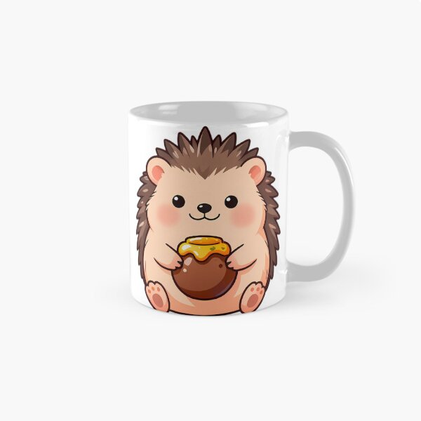 Item preview, Cute Baby Hedgehog Hugging Mini Honey Pot designed and sold by pumsquare.