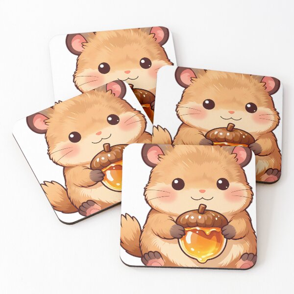 Item preview, Cute Dormouse Cuddling Acorn Cap Honey Pot designed and sold by pumsquare.